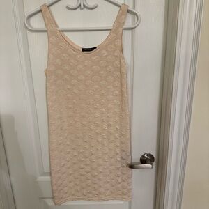 QED London Textured Cream Mini Dress